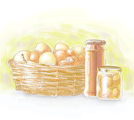 矢量手繪的食品配料