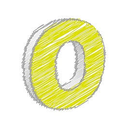 涂抹O字母矢量