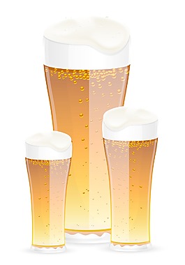 啤酒杯向量