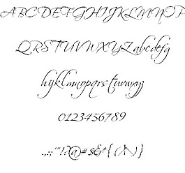 文字狀的字體