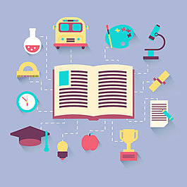 扁平化校園圖標(biāo)