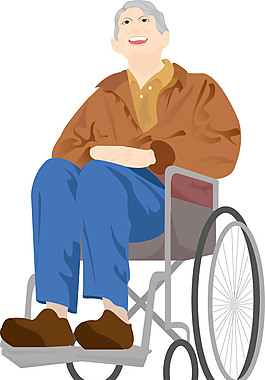 輪椅男人