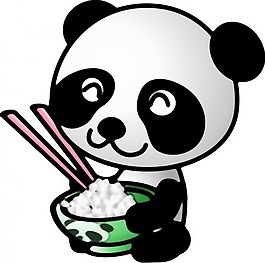 水稻的熊貓