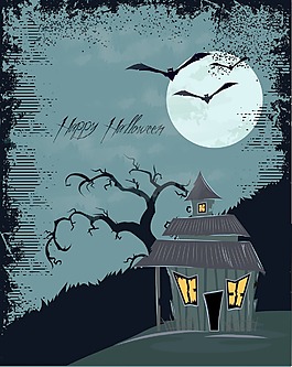 萬(wàn)圣節(jié)的背景矢量插畫(huà)