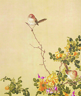 古風花鳥裝飾圖