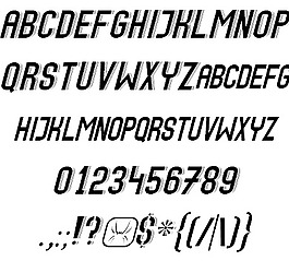 速度的字體
