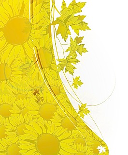 摘要秋季花卉背景矢量插畫