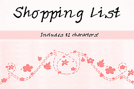 shoppinglist字體