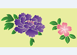 矢量牡丹花