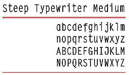 steeptypewritermedium字體