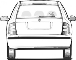法比亞轎車后視圖剪貼畫