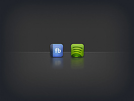 facebook图标PSD素材