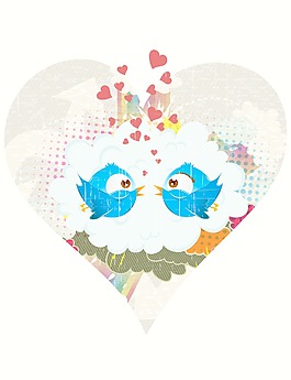 矢量抽象的有趣的鳥