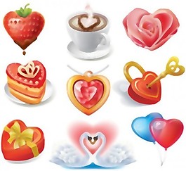 valentine39s天浪漫的元素01矢量