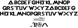 TNA标志的字体