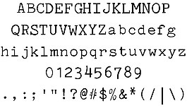 打字機(jī)PG字體
