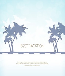 用棕櫚樹波夏矢量插畫