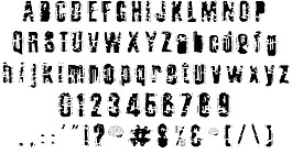 牙痛的字體