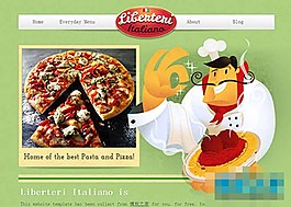 綠色漂亮的pizza食品企業(yè)css模板