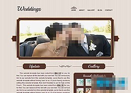 棕色柵格漂亮的戀愛(ài)結(jié)婚css模板