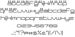 整潔的曲線字型