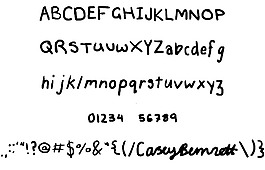 教學的字體