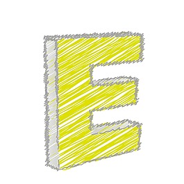 涂鴉E字母矢量