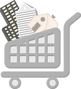 房地產房地產概念-矢量字符的卡通插畫