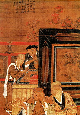 工筆人物談話