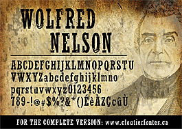 wolfrednelson字体