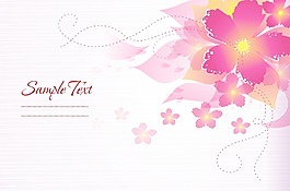 矢量彩色花卉