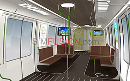 室內(nèi)的火車模型