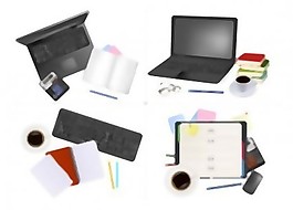 辦公用品01矢量