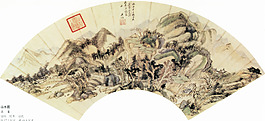 扇面畫國畫