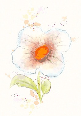 水彩花卉背景矢量插畫
