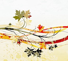 水彩花卉背景矢量