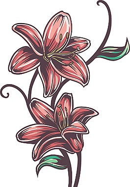 花卉矢量元素