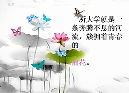 古典荷花ppt模板
