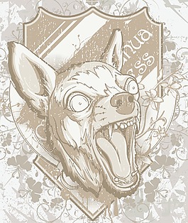 憤怒的奇瓦瓦矢量插畫