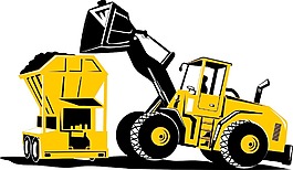 前端裝載機(jī)挖掘機(jī)挖掘機(jī)復(fù)古