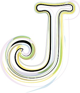 說明有機字體的字母J