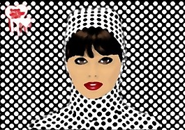 很酷的流行藝術(shù)的女孩