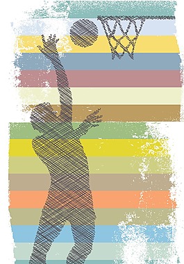 籃球運動員矢量插畫