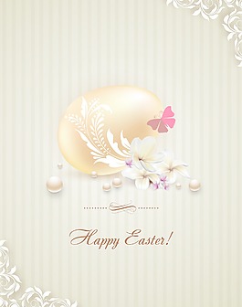 復活節插畫矢量與復活節彩蛋