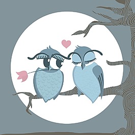 愛情鳥插畫矢量