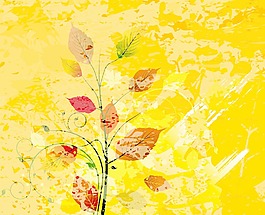 水彩花卉背景矢量
