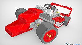 插件的卡通渲染的玩具車