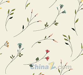淡雅花紋裝飾背景圖矢量
