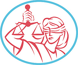 女士拿著正義的天平