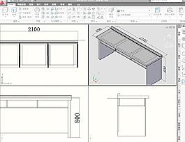 辦公家具cad三維